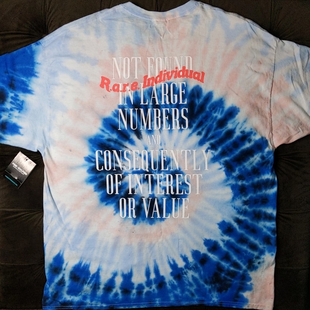 Pink Dolphin Tie Dye Tee Shirt Men's XL Blue Pink White Rare Individual Graphic